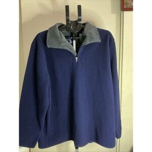 Club Room By Charter Club Men’s Quarter Zip Blue Jacket Sz L